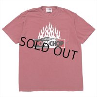 PORKCHOP/FIRE BLOCK POCKET TEE（CRIMSON RED）［プリントポケT-23秋冬］