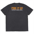 画像2: PORKCHOP/FIRE BLOCK POCKET TEE（ASH BLACK）［プリントポケT-23秋冬］ (2)