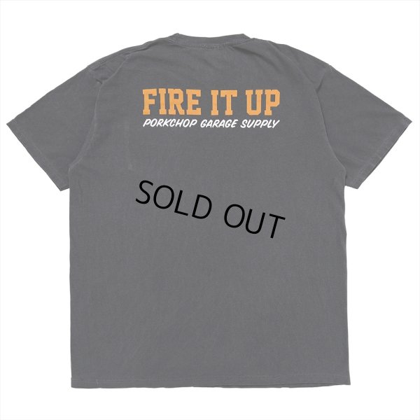 画像2: PORKCHOP/FIRE BLOCK POCKET TEE（ASH BLACK）［プリントポケT-23秋冬］