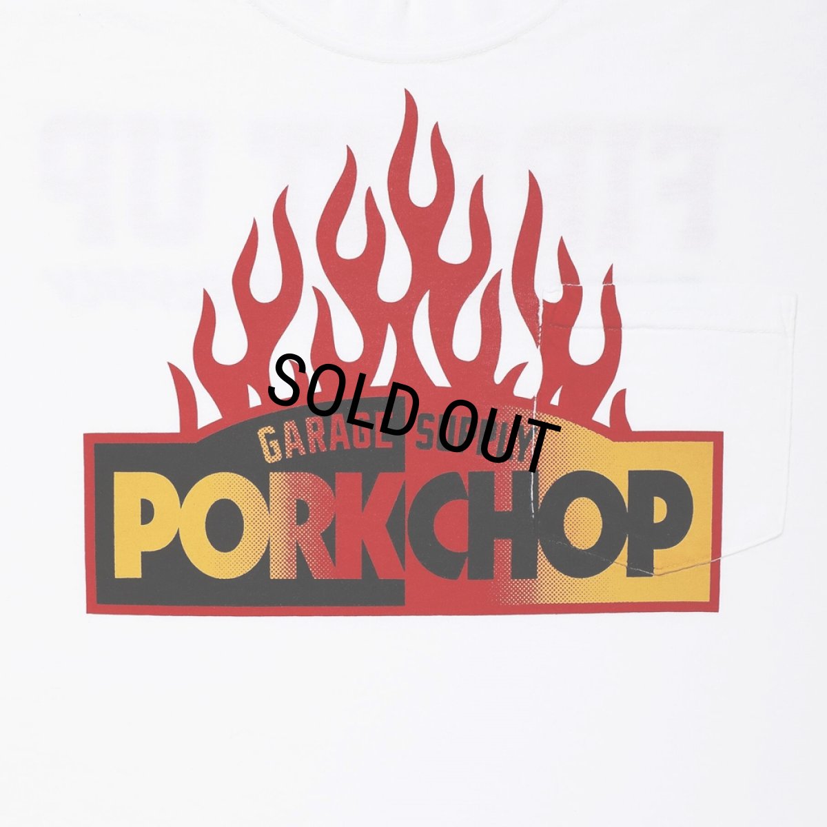 画像3: PORKCHOP/FIRE BLOCK POCKET TEE（WHITE）［プリントポケT-23秋冬］ (3)