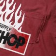 画像4: PORKCHOP/FIRE BLOCK POCKET TEE（CRIMSON RED）［プリントポケT-23秋冬］