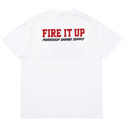 画像2: PORKCHOP/FIRE BLOCK POCKET TEE（WHITE）［プリントポケT-23秋冬］