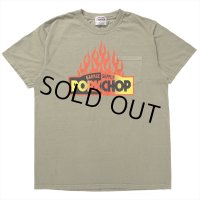 PORKCHOP/FIRE BLOCK POCKET TEE（KHAKI）［プリントポケT-23秋冬］