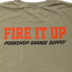 画像5: PORKCHOP/FIRE BLOCK POCKET TEE（KHAKI）［プリントポケT-23秋冬］ (5)