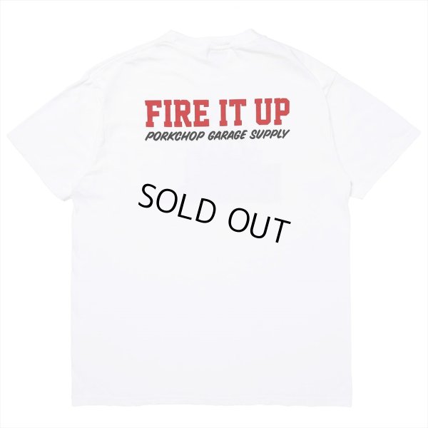 画像2: PORKCHOP/FIRE BLOCK POCKET TEE（WHITE）［プリントポケT-23秋冬］