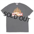 PORKCHOP/FIRE BLOCK POCKET TEE（ASH BLACK）［プリントポケT-23秋冬］