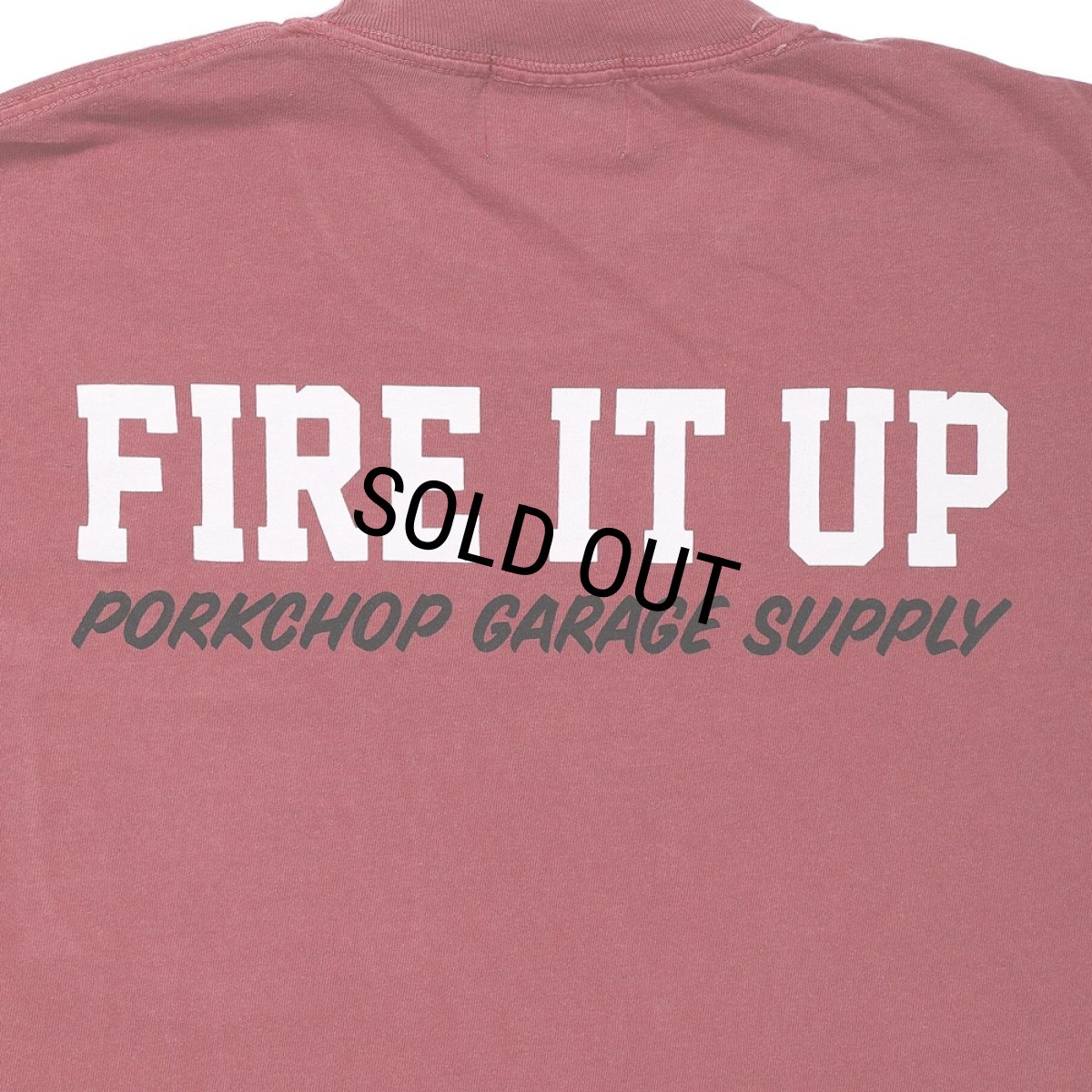画像5: PORKCHOP/FIRE BLOCK POCKET TEE（CRIMSON RED）［プリントポケT-23秋冬］ (5)