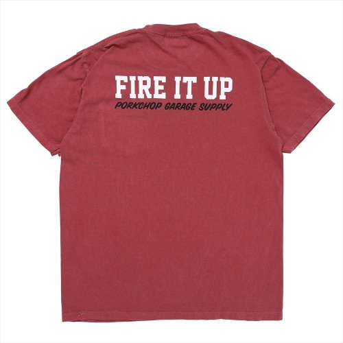 他の写真2: PORKCHOP/FIRE BLOCK POCKET TEE（CRIMSON RED）［プリントポケT-23秋冬］