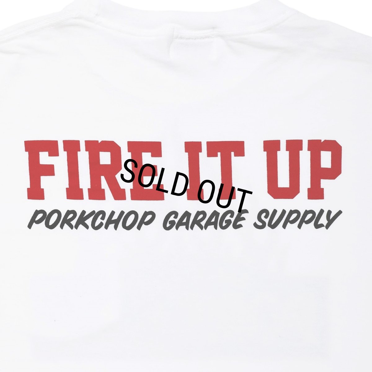 画像5: PORKCHOP/FIRE BLOCK POCKET TEE（WHITE）［プリントポケT-23秋冬］ (5)