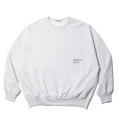 他の写真1: COOTIE PRODUCTIONS/Open End Yarn Plain Sweat Crew（Oatmeal）［スウェットクルー-23秋冬］