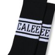 画像2: CALEE/JACQUARD PILE LINE SOCKS（BLACK） 【40%OFF】［ラインソックス-23秋冬］ (2)