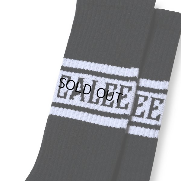 画像2: CALEE/JACQUARD PILE LINE SOCKS（BLACK） 【40%OFF】［ラインソックス-23秋冬］