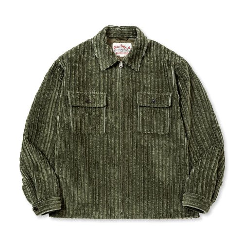 他の写真1: CALEE/JUMBO CORDUROY ZIP SHIRT JACKET（OLIVE）［コーデュロイジップシャツJKT-23秋冬］