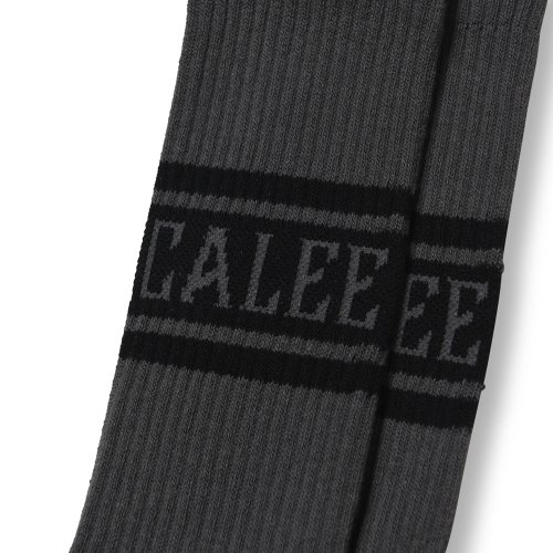 他の写真2: CALEE/JACQUARD PILE LINE SOCKS（CHARCOAL） 【30%OFF】［ラインソックス-23秋冬］