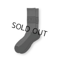 CALEE/JACQUARD PILE LINE SOCKS（CHARCOAL） 【30%OFF】［ラインソックス-23秋冬］