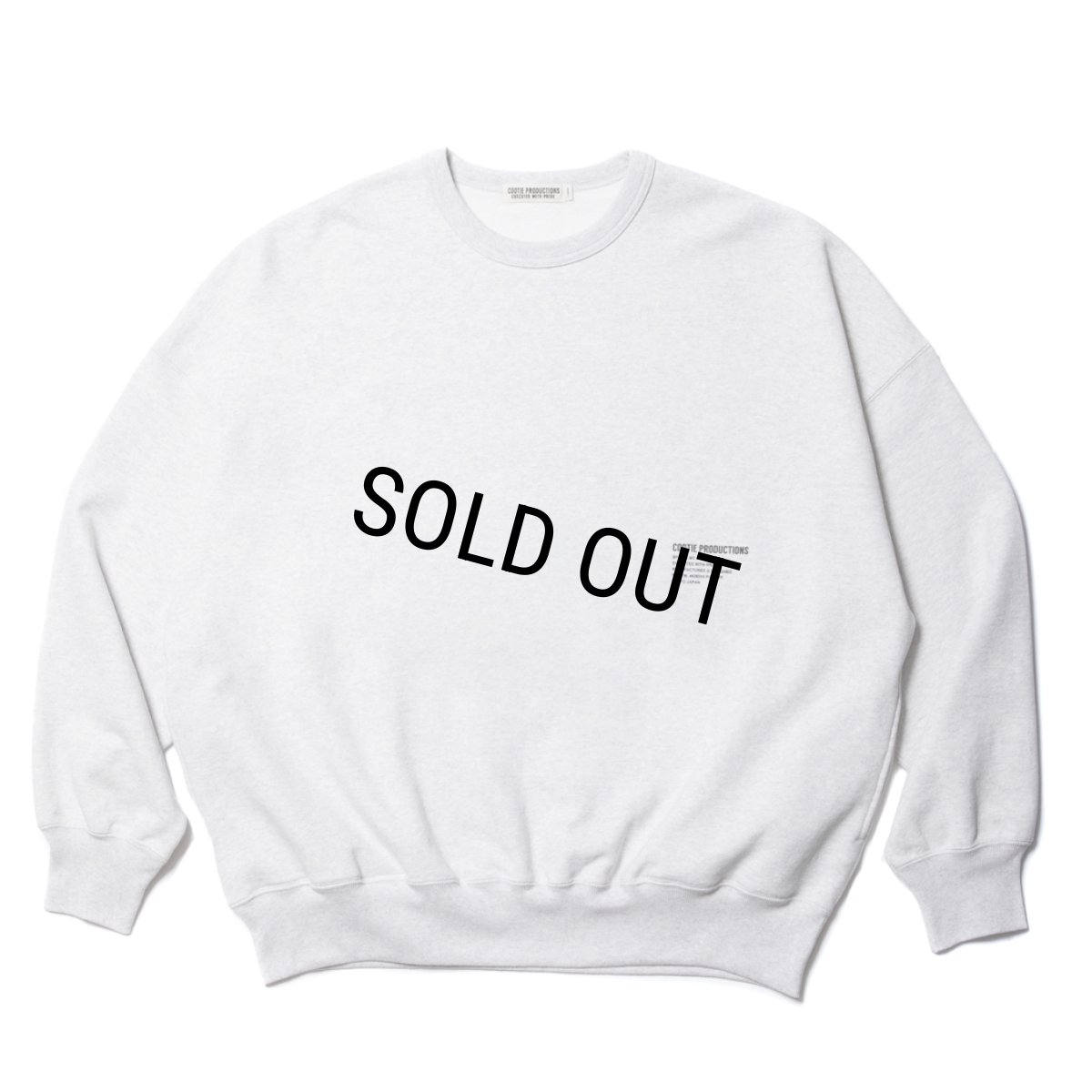 画像1: COOTIE PRODUCTIONS/Open End Yarn Plain Sweat Crew（Oatmeal）［スウェットクルー-23秋冬］ (1)