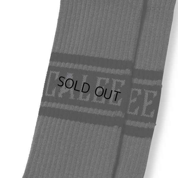 画像2: CALEE/JACQUARD PILE LINE SOCKS（CHARCOAL） 【30%OFF】［ラインソックス-23秋冬］