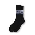 画像1: CALEE/JACQUARD PILE LINE SOCKS（BLACK） 【40%OFF】［ラインソックス-23秋冬］ (1)