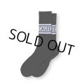 CALEE/JACQUARD PILE LINE SOCKS（BLACK） 【40%OFF】［ラインソックス-23秋冬］
