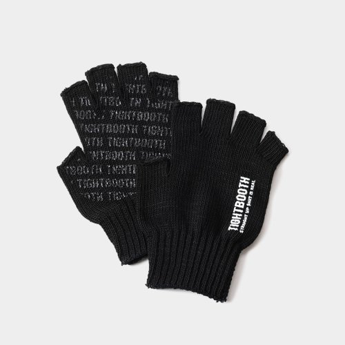 他の写真1: TIGHTBOOTH/LOGO FINGERLESS GUNTE（Black）［フィンガーレスグローブ-23秋冬］