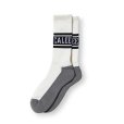 画像1: CALEE/JACQUARD PILE LINE SOCKS（WHITE）［ラインソックス-23秋冬］ (1)