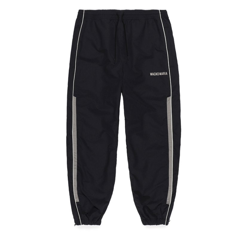 画像1: WACKO MARIA/NYLON TRACK PANTS（BLACK）［ナイロントラックパンツ-23秋冬］
