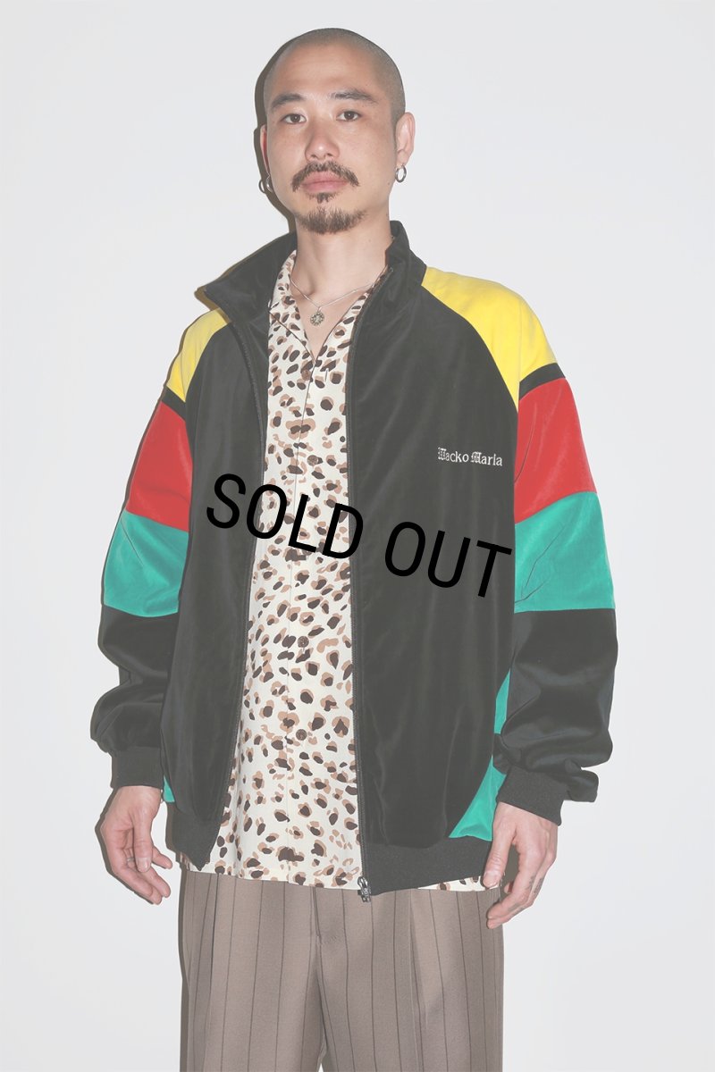 画像4: WACKO MARIA/VELVETEEN TRACK JACKET（BLACK/GREEN）［ベルベッティーントラックJKT-23秋冬］ (4)