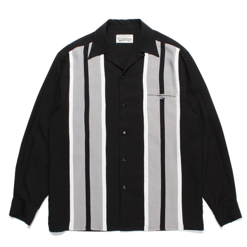 他の写真1: WACKO MARIA/SWITCHING OPEN COLLAR SHIRT（BLACK）［スイッチングオープンカラーシャツ-23秋冬］