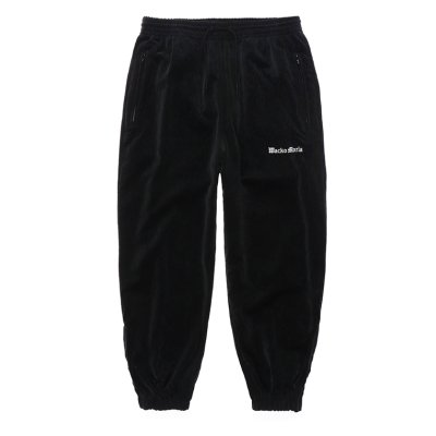 WACKO MARIA ベロア ブラックパンツ WACKO MARIA/VELVET TRACK PANTS（BLACK）［ベルベットトラック