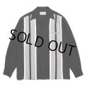 WACKO MARIA/SWITCHING OPEN COLLAR SHIRT（BLACK）［スイッチングオープンカラーシャツ-23秋冬］