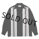 WACKO MARIA/SWITCHING OPEN COLLAR SHIRT（BLACK）［スウィッチングオープンカラーシャツ-23秋冬］