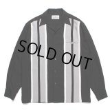 WACKO MARIA/SWITCHING OPEN COLLAR SHIRT（BLACK）［スイッチングオープンカラーシャツ-23秋冬］