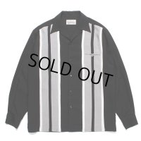 WACKO MARIA/SWITCHING OPEN COLLAR SHIRT（BLACK）［スイッチングオープンカラーシャツ-23秋冬］