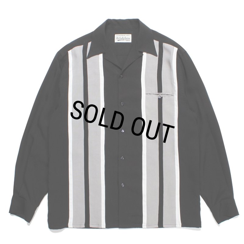WACKO MARIA/SWITCHING OPEN COLLAR SHIRT（BLACK）［スイッチング