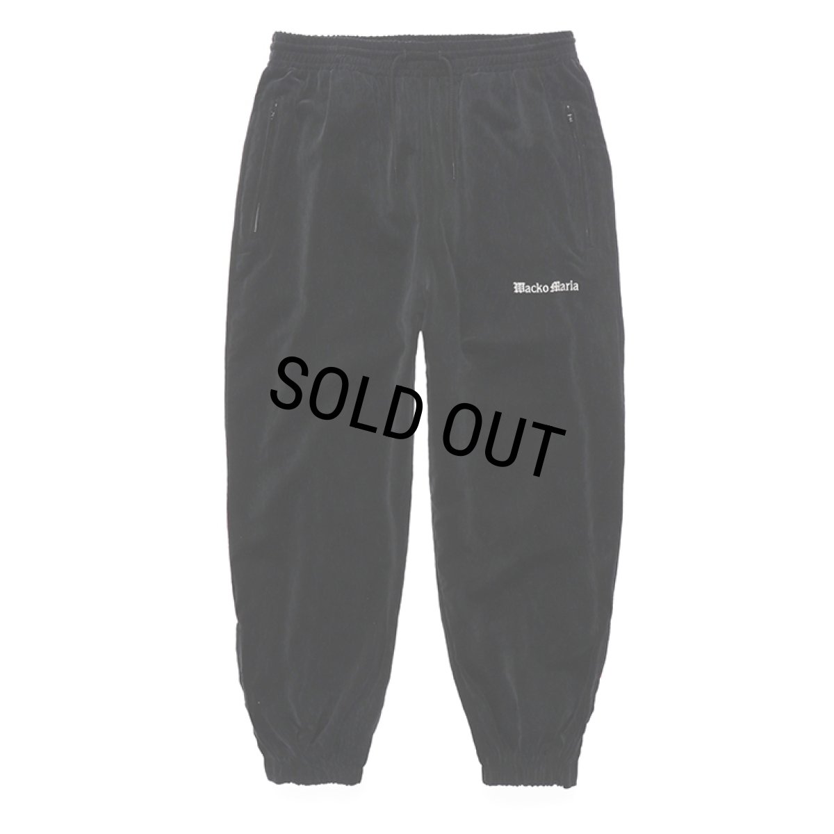 画像2: WACKO MARIA/VELVETEEN TRACK PANTS（BLACK/GREEN）［ベルベッティーントラックパンツ-23秋冬］ (2)