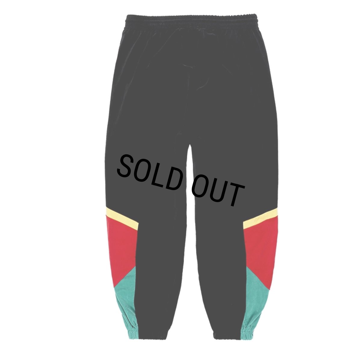 画像1: WACKO MARIA/VELVETEEN TRACK PANTS（BLACK/GREEN）［ベルベッティーントラックパンツ-23秋冬］ (1)