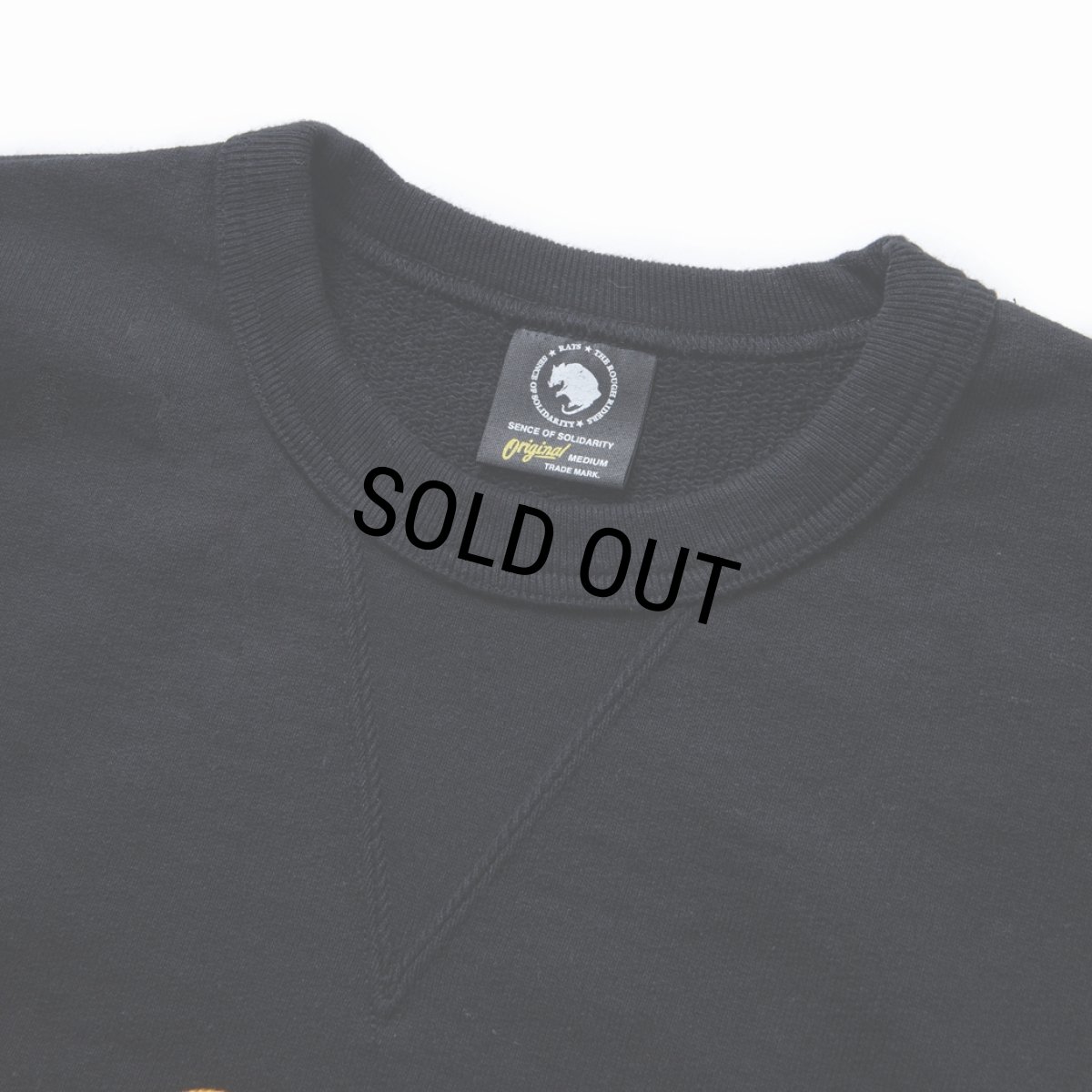 画像3: RATS/LETTERED CREW NECK SWEAT（BLACK）［クルーネックスウェット-23秋冬］ (3)