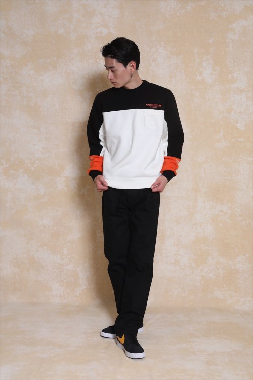 他の写真3: 【30%OFF】RATS/CROSS CUT CREW NECK SWEAT（BLACK）［クルーネックスウェット-23秋冬］