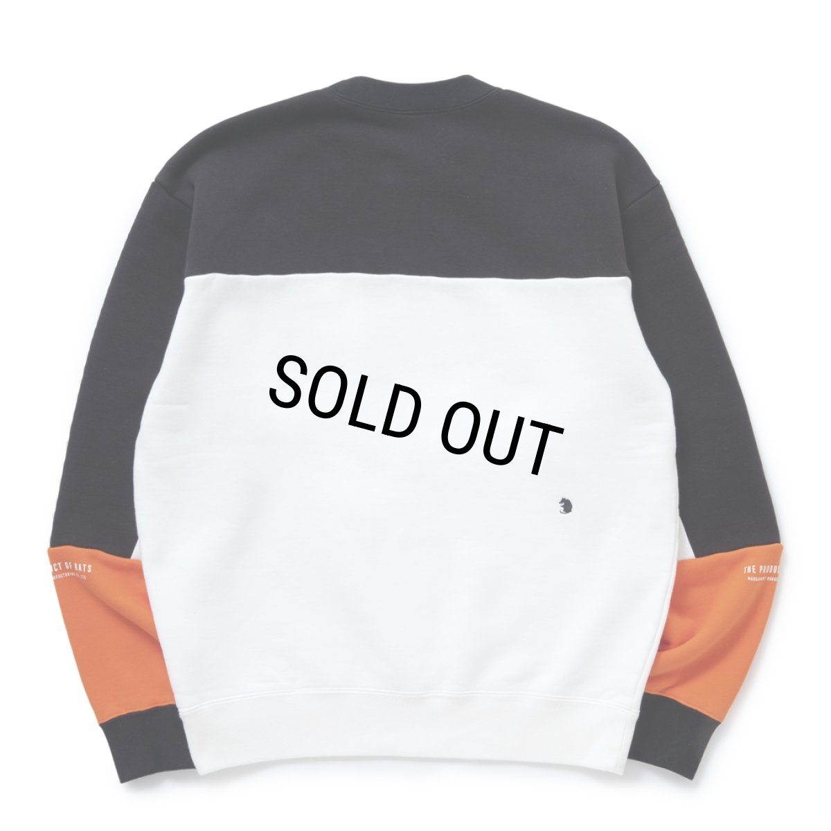 画像2: 【50%OFF】RATS/CROSS CUT CREW NECK SWEAT（BLACK）［クルーネックスウェット-23秋冬］ (2)