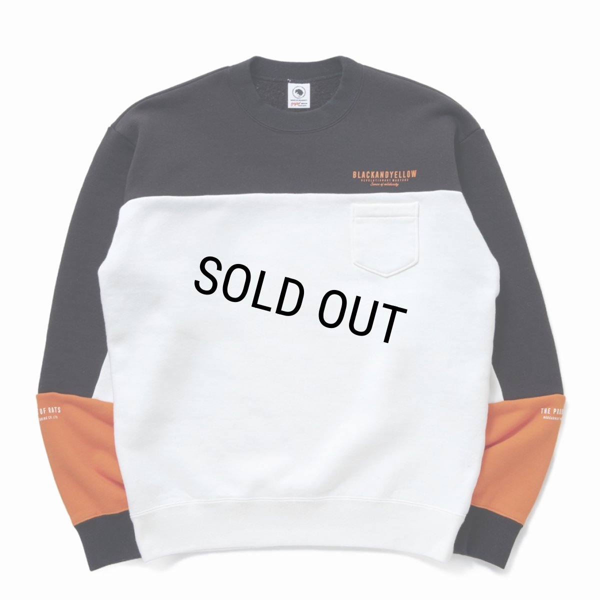 画像1: 【50%OFF】RATS/CROSS CUT CREW NECK SWEAT（BLACK）［クルーネックスウェット-23秋冬］ (1)