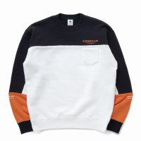 RATS/CROSS CUT CREW NECK SWEAT（BLACK）［クルーネックスウェット-23秋冬］