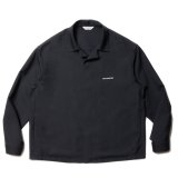 COOTIE PRODUCTIONS/Polyester Twill Fly Front L/S Shirt（Black）［ポリエステルツイルフライフロントシャツ-23秋冬］