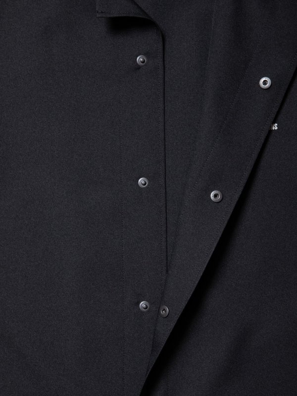 画像4: COOTIE PRODUCTIONS/Polyester Twill Fly Front L/S Shirt（Black）［ポリエステルツイルフライフロントシャツ-23秋冬］