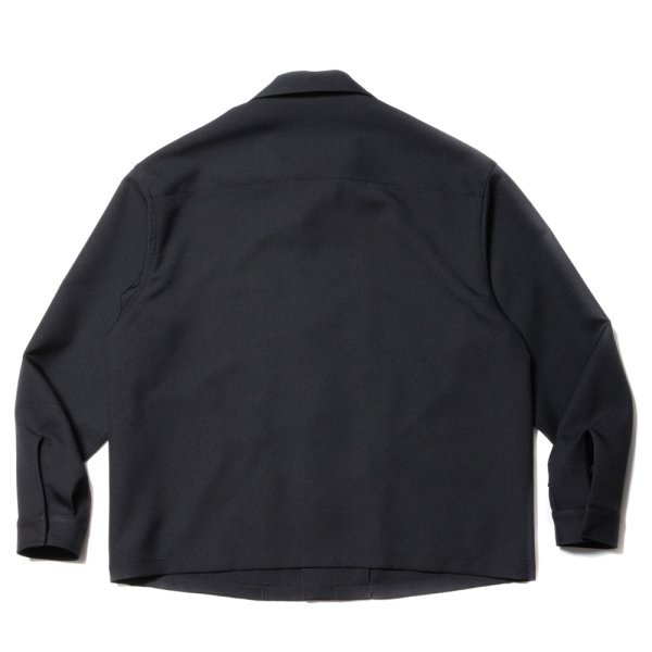画像2: COOTIE PRODUCTIONS/Polyester Twill Fly Front L/S Shirt（Black）［ポリエステルツイルフライフロントシャツ-23秋冬］