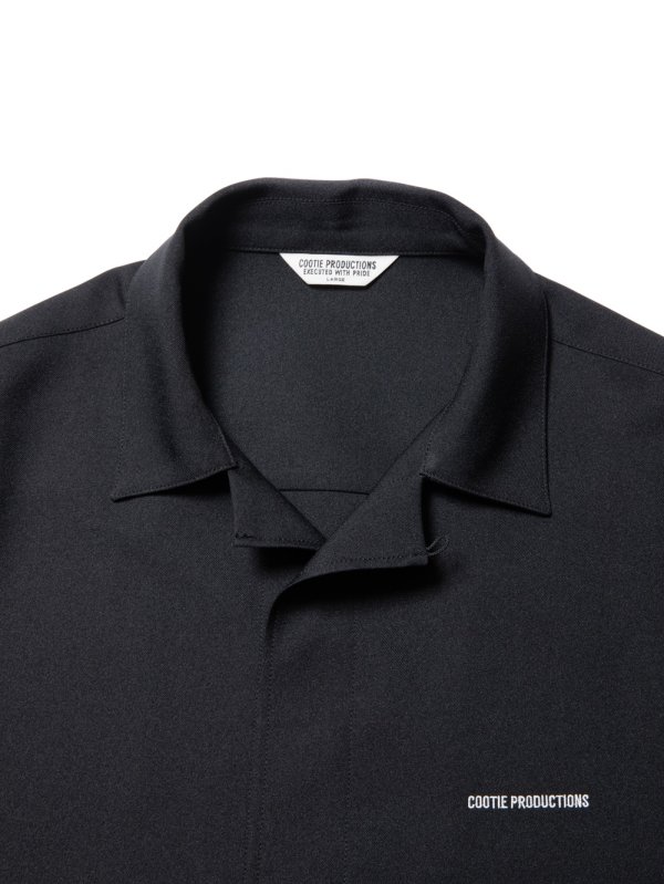 画像3: COOTIE PRODUCTIONS/Polyester Twill Fly Front L/S Shirt（Black）［ポリエステルツイルフライフロントシャツ-23秋冬］