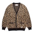 画像1: WACKO MARIA/LEOPARD MOHAIR KNIT JACQUARD CARDIGAN（BEIGE）［レオパードモヘアカーディガン-23秋冬］ (1)