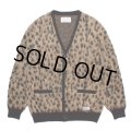 WACKO MARIA/LEOPARD MOHAIR KNIT JACQUARD CARDIGAN（BEIGE）［レオパードモヘアカーディガン-23秋冬］