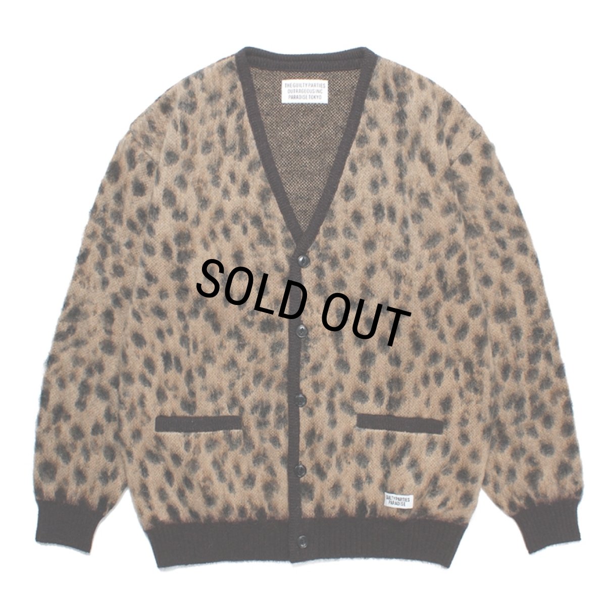 画像1: WACKO MARIA/LEOPARD MOHAIR KNIT JACQUARD CARDIGAN（BEIGE）［レオパードモヘアカーディガン-23秋冬］ (1)