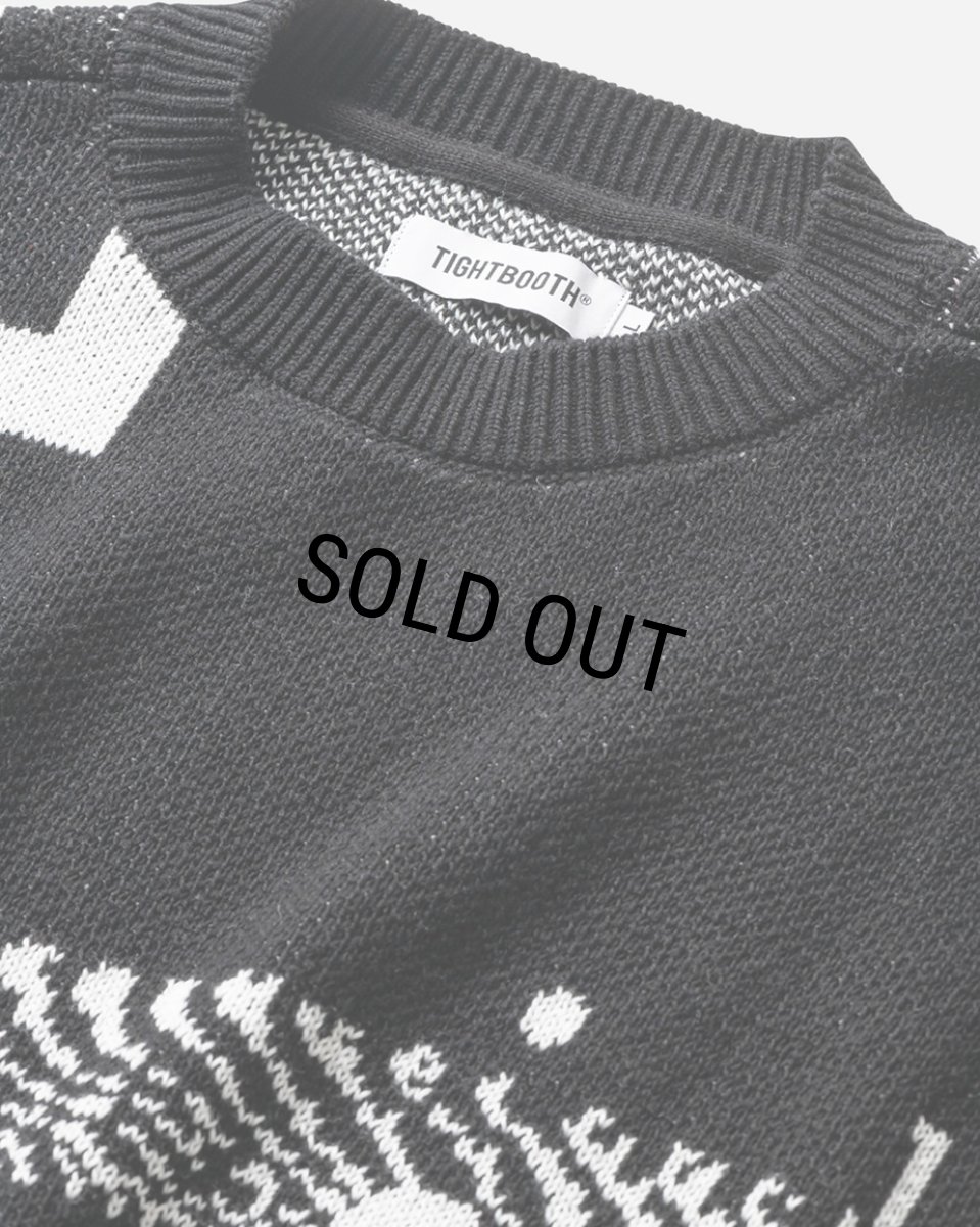 画像3: TIGHTBOOTH/COVID-19 KNIT SWEATER（Black） 【30%OFF】［ニットセーター-23秋冬］ (3)