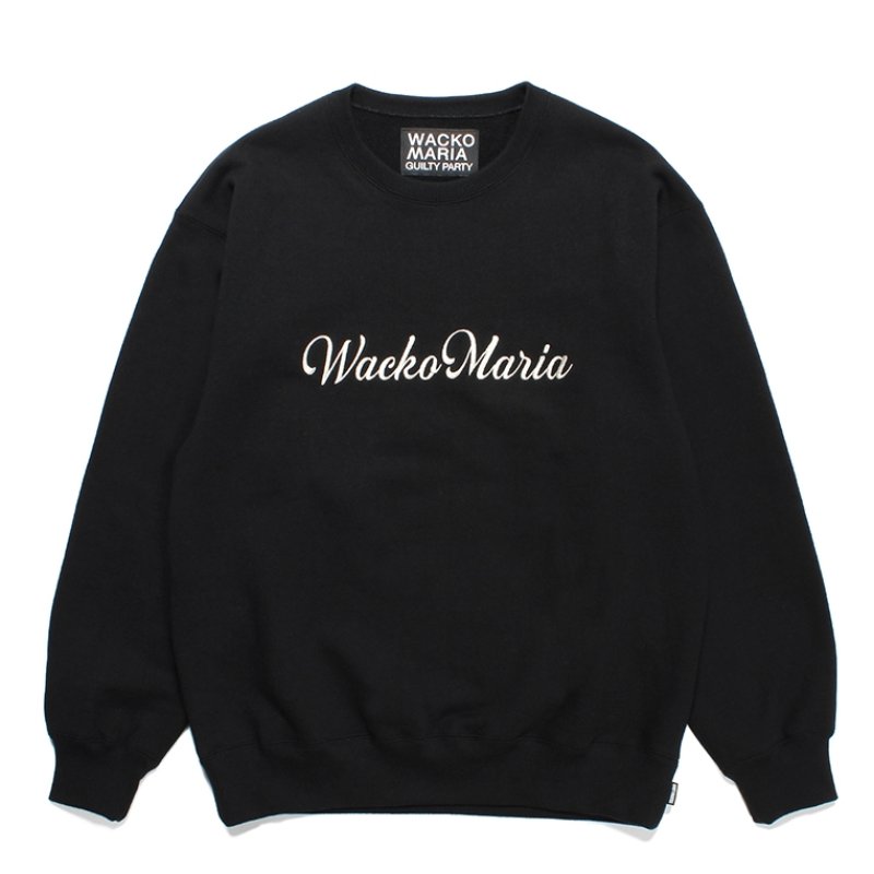 画像1: WACKO MARIA/HEAVY WEIGHT CREW NECK SWEAT SHIRT（BLACK）［クルーネックスウェット-23秋冬］